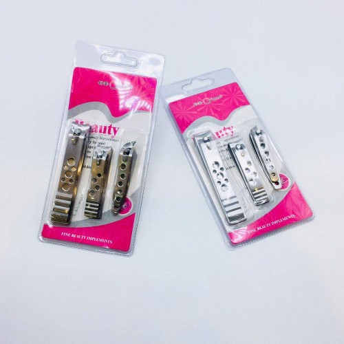 طقم مقص أظافر ستانلس ستيل 3 قطع