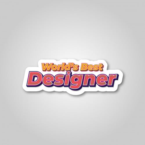 استيكر World's Best Designer