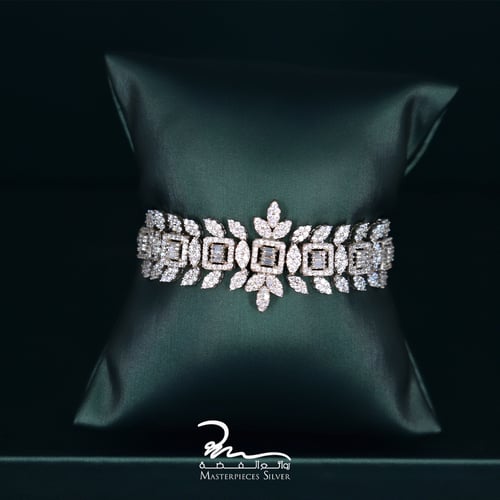 طقم زركون فضة خالص عيار 925