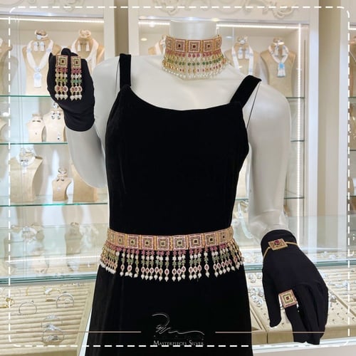 طقم فضة هندي نسائي فخم