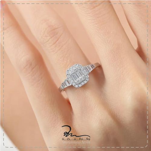 خاتم نسائي فضة فاخر لحفلات الزفاف والمناسبات