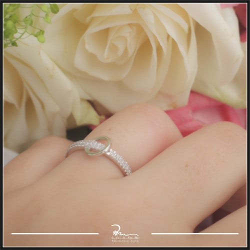 خاتم فضة نسائي