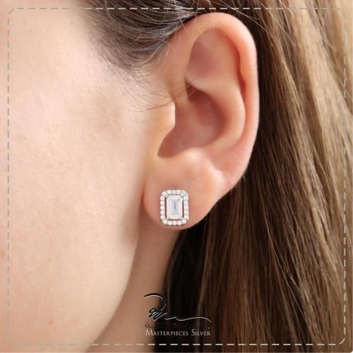 حلقان فضة صغيرة تصاميم عصرية