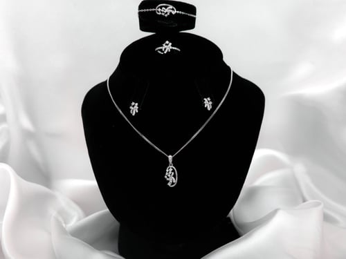 طقم اطفال فضة بناتي