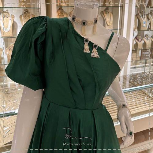 طقم لؤلؤ فاخر بالاحجار الكريمة