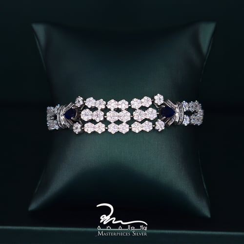 اطقم فضة مرصعة بالزيركون شبيه الالماس