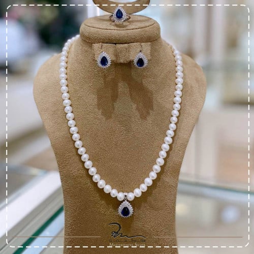 طقم لولو فضة عيار 925 فخم