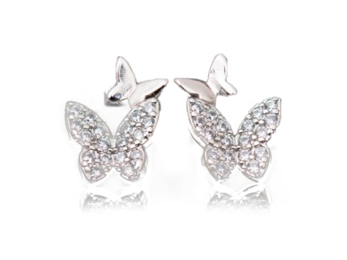 حلق فضة شكل فراشة