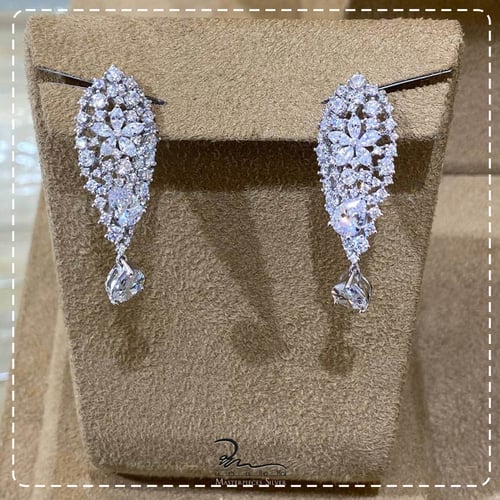 طقم فضة زركون تصميم الماس