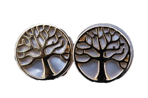 حلق فضة حريمي مع الصدف