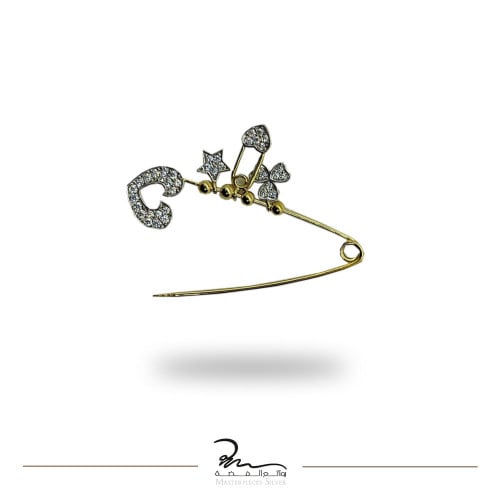 دبوس زينة فضة للاطفال