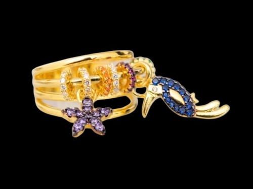 خاتم فضة بتصميم عصري ومميز