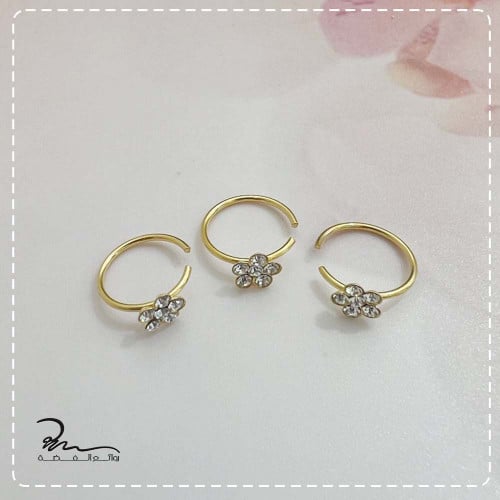 زمام انف فضة بطلاء ذهب