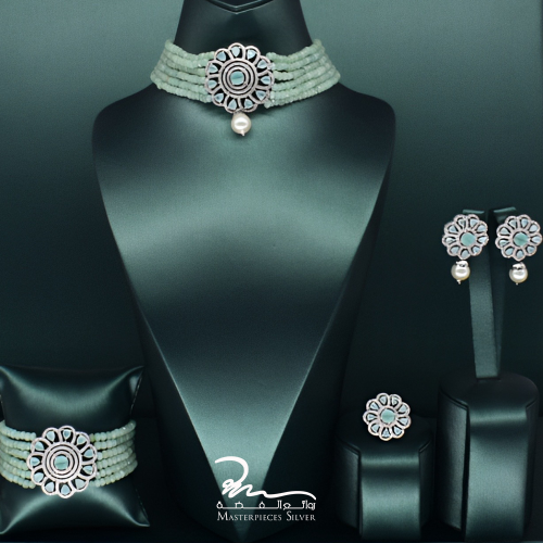 طقم لولو هندي فخم عقد صغير