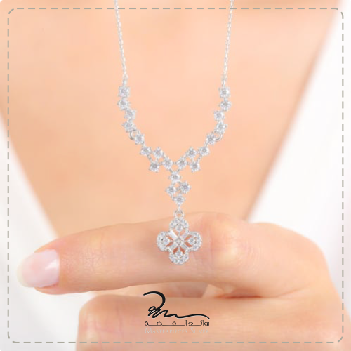 سلسلة فضة وزركون تصاميم فريدة