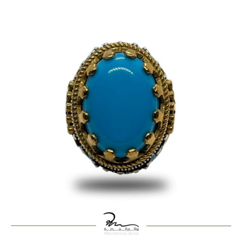 خاتم رجالي فيروزي ازرق