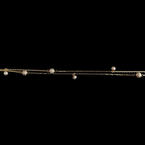 خلخال ذهبي الكواكب مزدوج