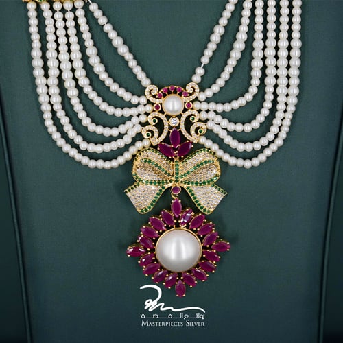 طقم لولو و فضة كامل للمناسبات