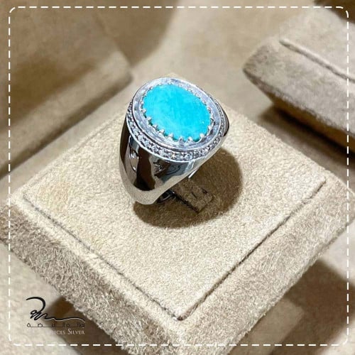 خواتم رجالية فخمة فضة واحجار كريمة