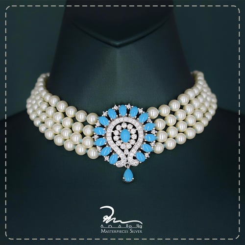 طقم لولو وفضة ملكي فاخر للمناسبات