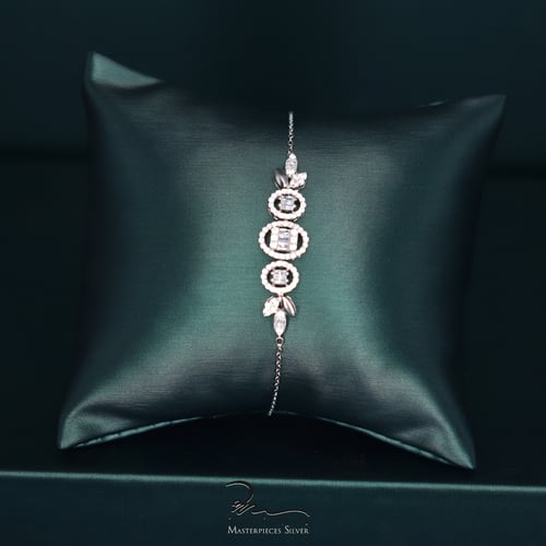 طقم فضة و زركون لامع فاخر