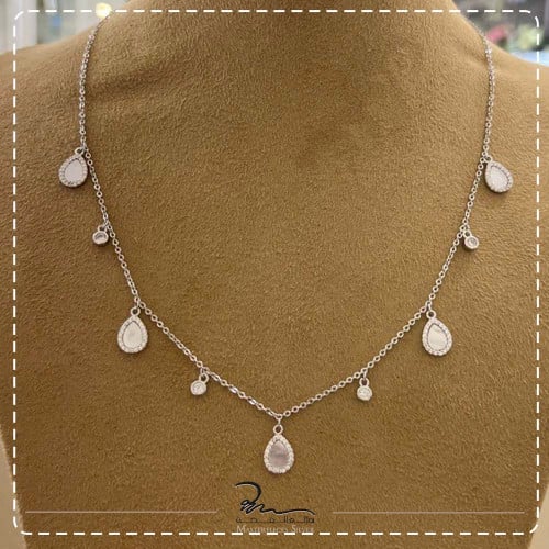 تشوكر سلسلة فضة ناعم فخم