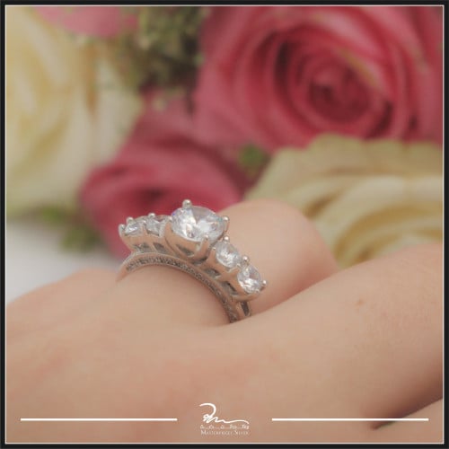 خاتم نسائي فضة