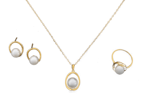 طقم فضة حريمي و لؤلؤ البحر