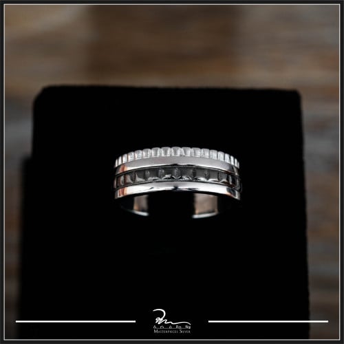 دبلة رجالية فضة كوري