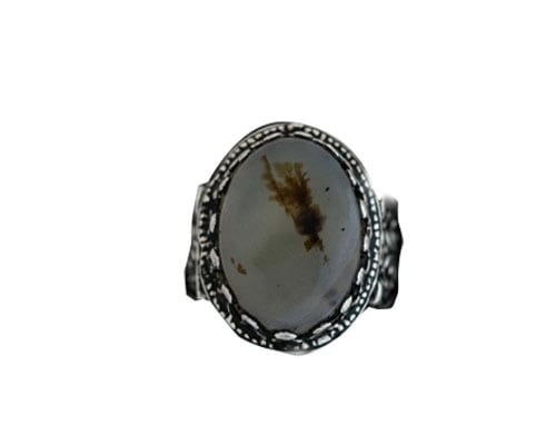 خاتم عقيق رجالي من الفضة والعقيق اليماني