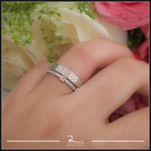 خاتم فضة نسائي