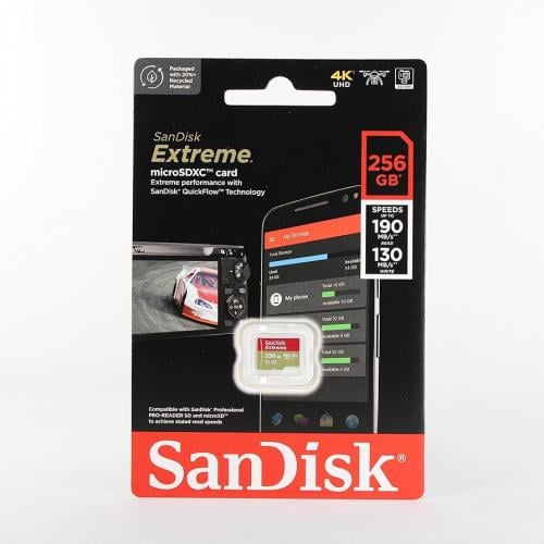 Sandisk 256 memory card supports the dash cam