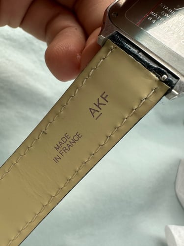 سانتوس كحلي جلد لامع