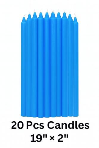 20 Pieces Scented Candles Blue 2 X 19CM 20 قطعة من...