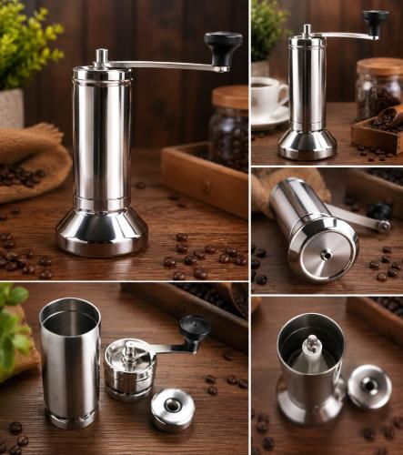 Stainless Steel Manual Coffee Grinder 18cm مطحنة ق...