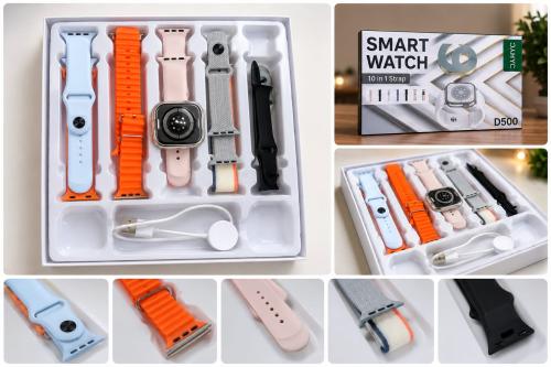 Smart Watch 10 in 1 Strap,D500 سوار ساعة ذكية 10 ف...