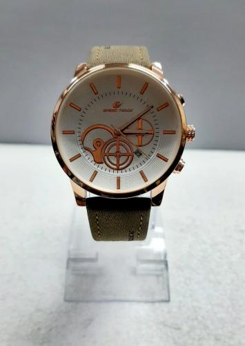 ساعة رجالي باطار ذهبي Speed Track Watch Gold belt