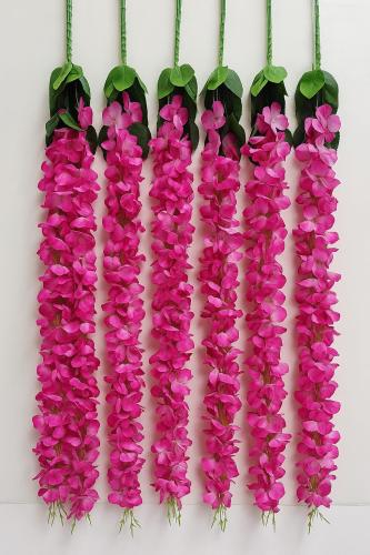 “Artificial Pink Flower Garland – Decoration Hangi...