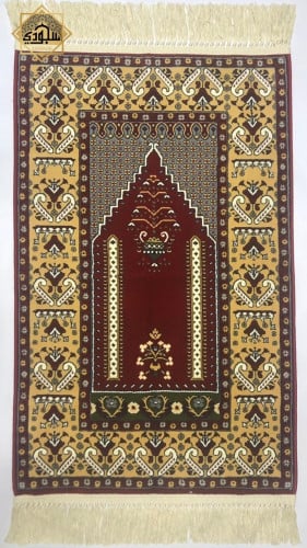 سجادة نقوشات إسلامية ( عودي و برتقالي)