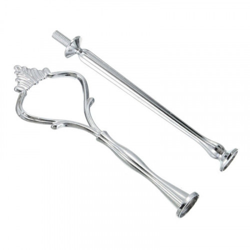 111 - حامل الكعكة لون فضي ( طبقتين )