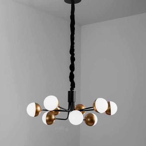 ثريا لمبات ليد كرات ذهبي