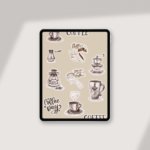 استيكر شيت راستك قهوة