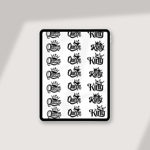 استيكر شيت الملك والملكة