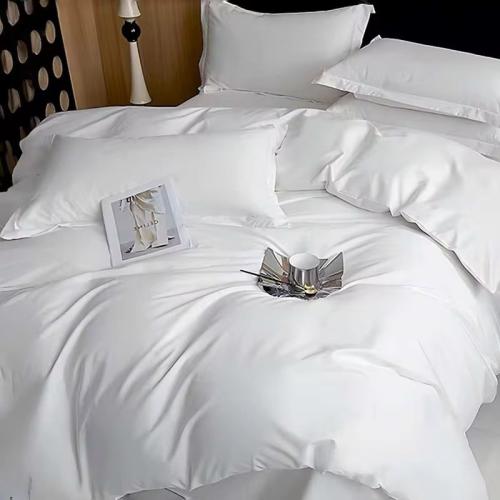 تلبيس لحاف فندقي نفرين أبيض 1 قطعة قطن 100 ٪