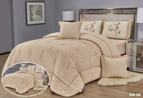 مفرش أمواج نفر و نصف 4 قطع - XM 08