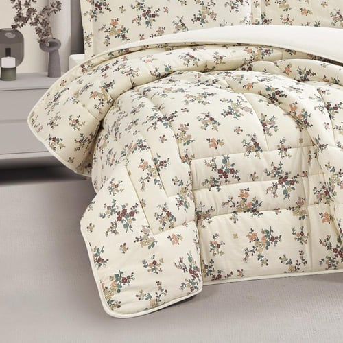 طقم مفرش ايند بنقشة ناعمة 4 قطع