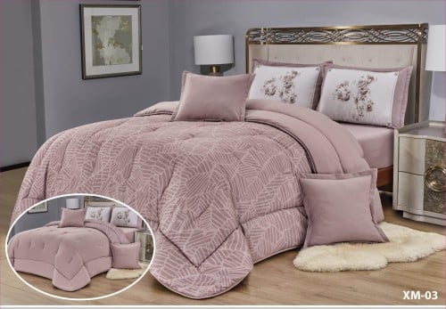 مفرش أمواج نفر و نصف 4 قطع - XM 03