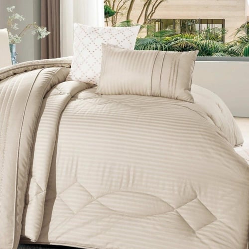 مفرش فندقي قطن 100% مطرز فلام 8 قطع - 4