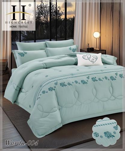 مفرش قطن 100% مطرز وردة 7 قطع - 4