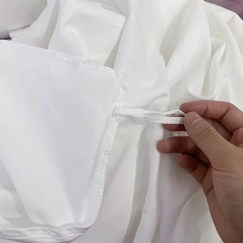 تلبيس لحاف فندقي نفرين أبيض 1 قطعة قطن 100 ٪